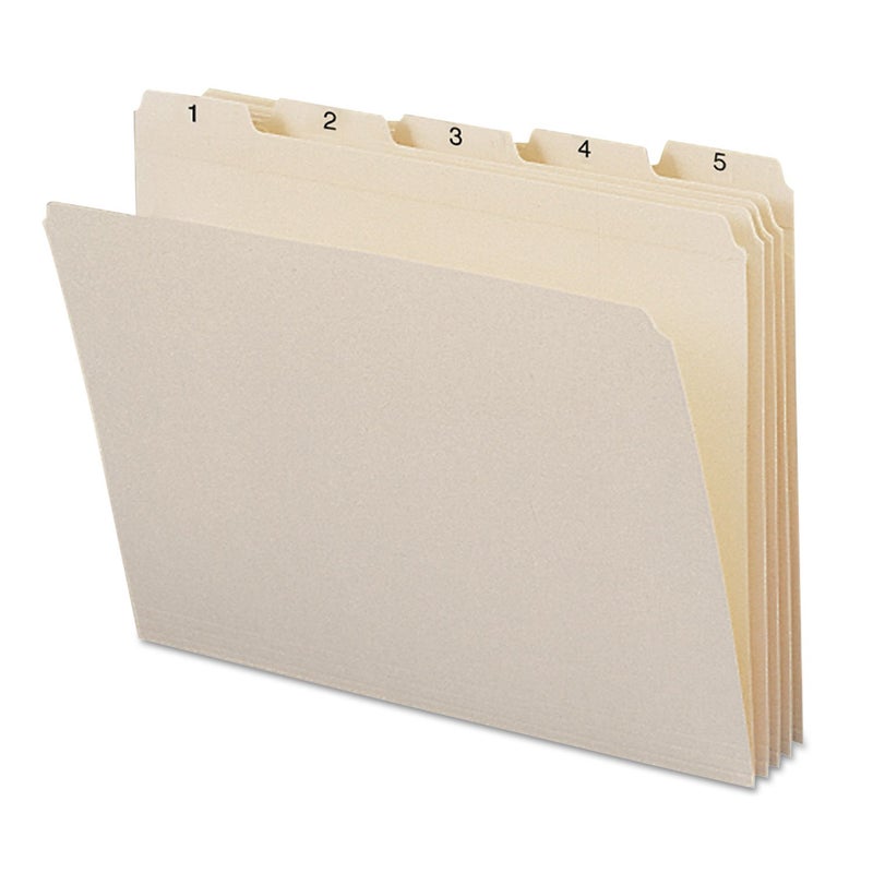 Smead Indexed File Folders, 1/5-Cut Tab, Assorted Positions, Indexed, Letter Size, Manila (1-31) - Image 1